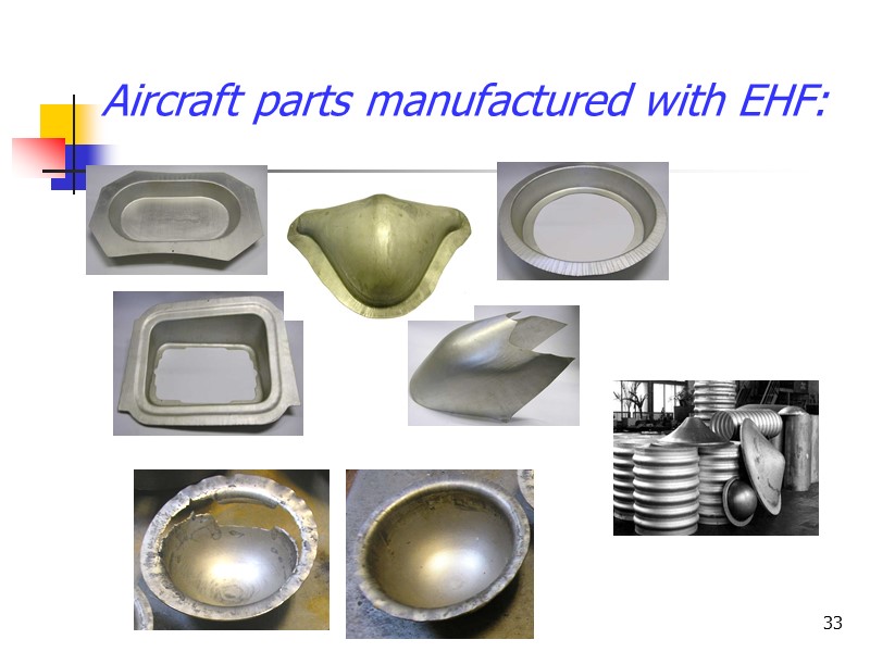 33 Aircraft parts manufactured with EHF: